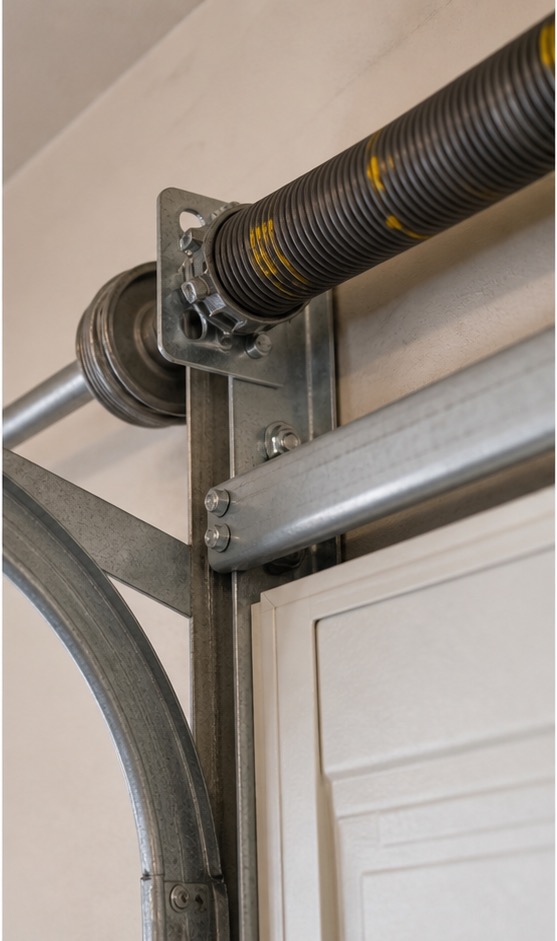 Garage door spring repair detail