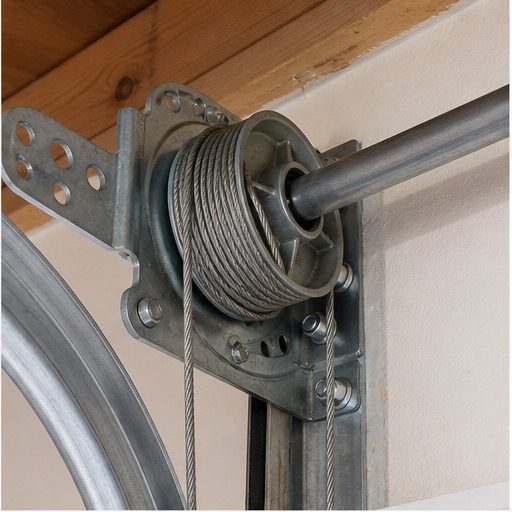 Garage door spring repair detail