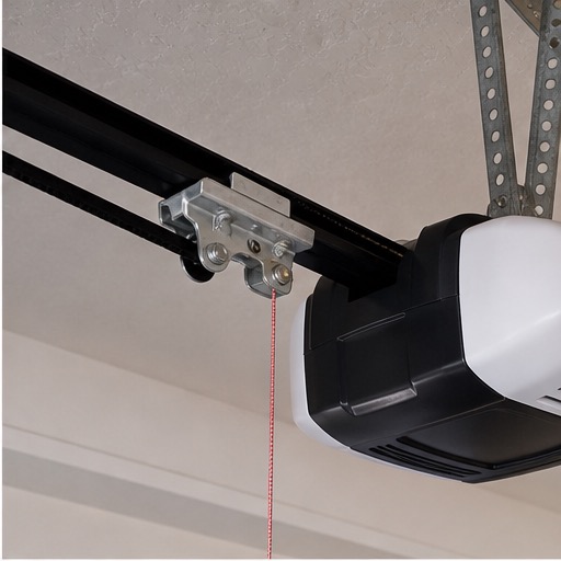 Garage door opener repair detail