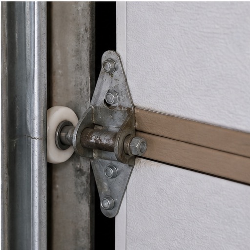 Garage door opener repair detail