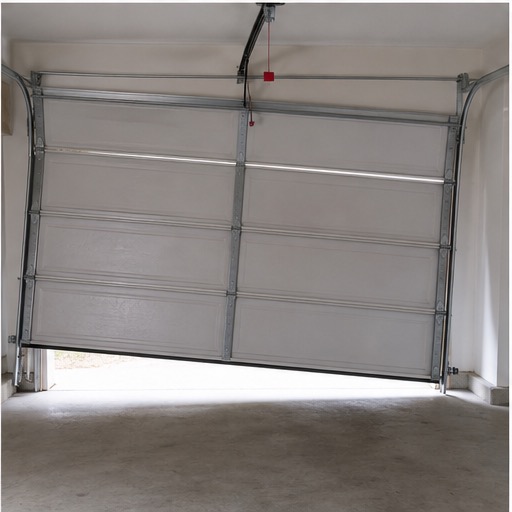Closed residential garage door